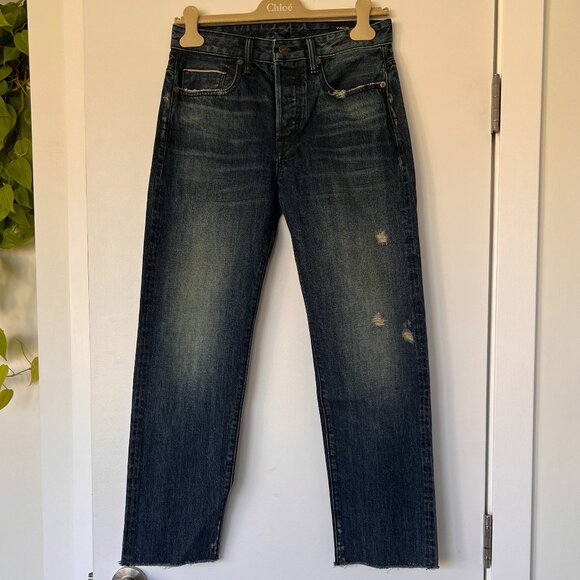 VINCE BOYFRIEND SLOUCH DARK JEANS - Picture 1 of 10